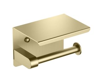 Бумагодержатель с полкой Aquatek Европа AQ4939BG шлифованное золото